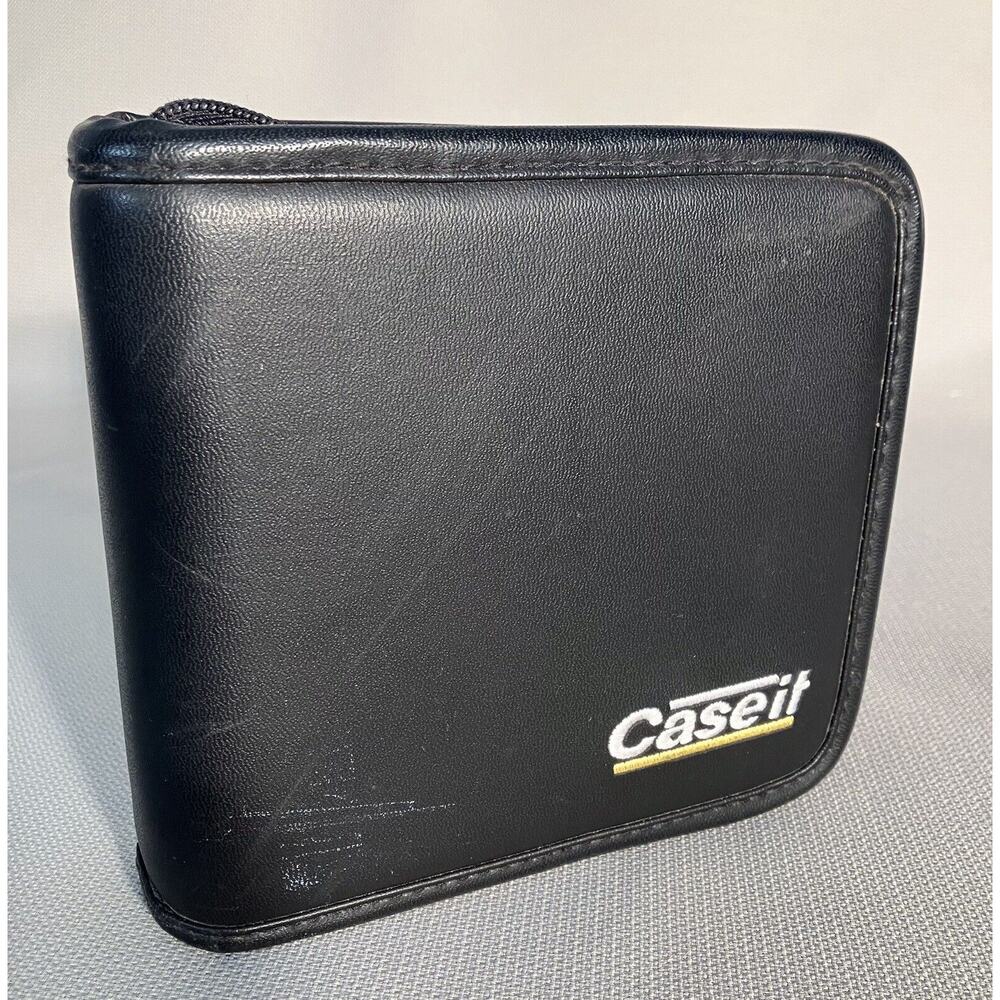 Caseit 24 CD Vinyl Case - Black - Holds 24‎ CDs or DVDs